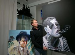 Michal Gratcl instalace výstavy Tomáš Jetela (2)